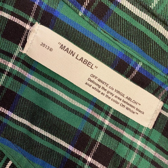 Off-White Green Liquid Spray Flannel Shirt - Picture 3 of 6